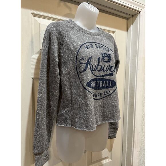 Women’s Pressbox By Royce Apparel Auburn Tiger Crop Sweatshirt Small - Picture 4 of 5